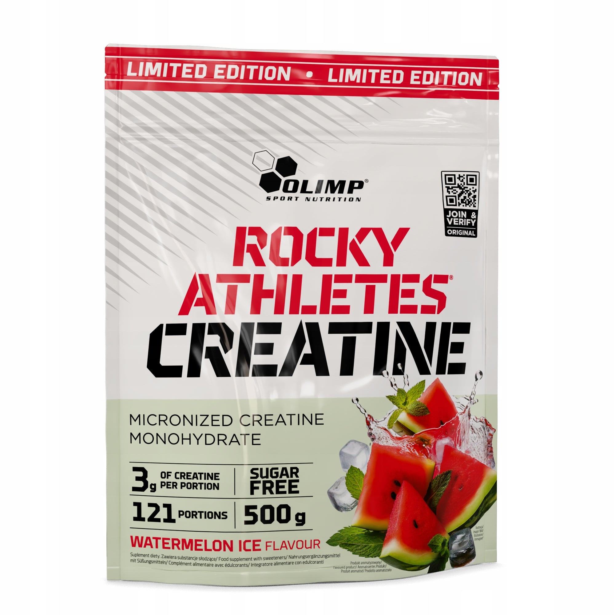 OLIMP ROCKY CREATINE 500g CREATINE MONOHYDRATE WATERMELON MEASURE Packaging status original