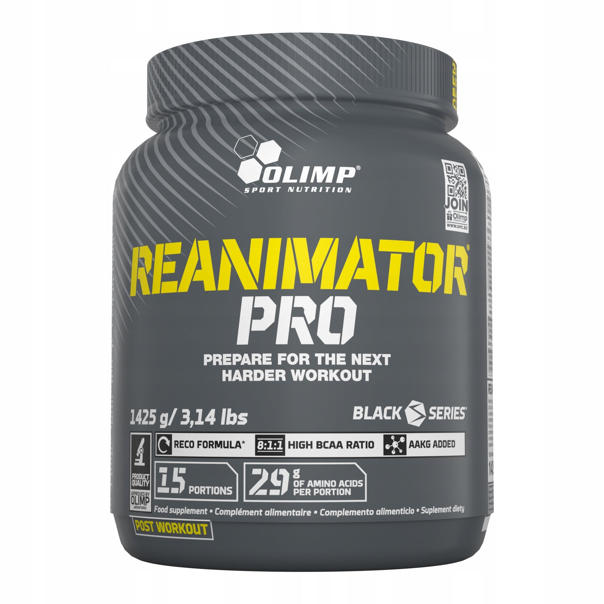 OLIMP Reanimator Pro 1425g Protein Regeneration AAKG Collagen BCAA Orange