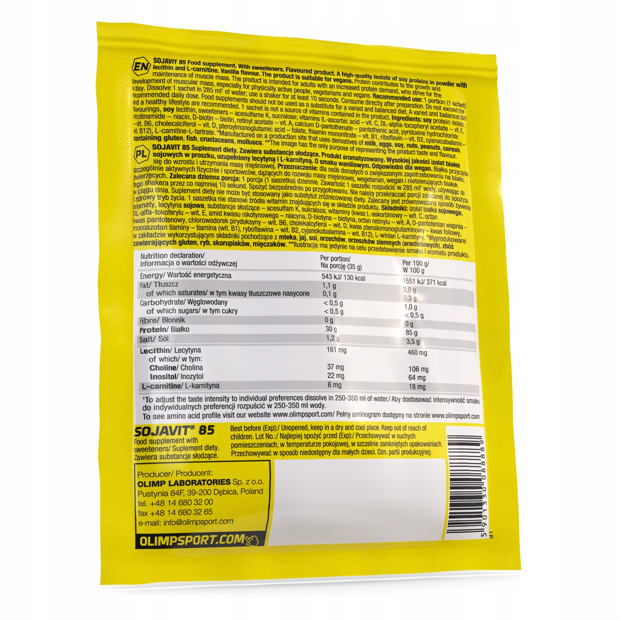 OLIMP SOJAVIT 85 35g WHEY PROTEIN WPC WPI ISOLATE Brand Olimp