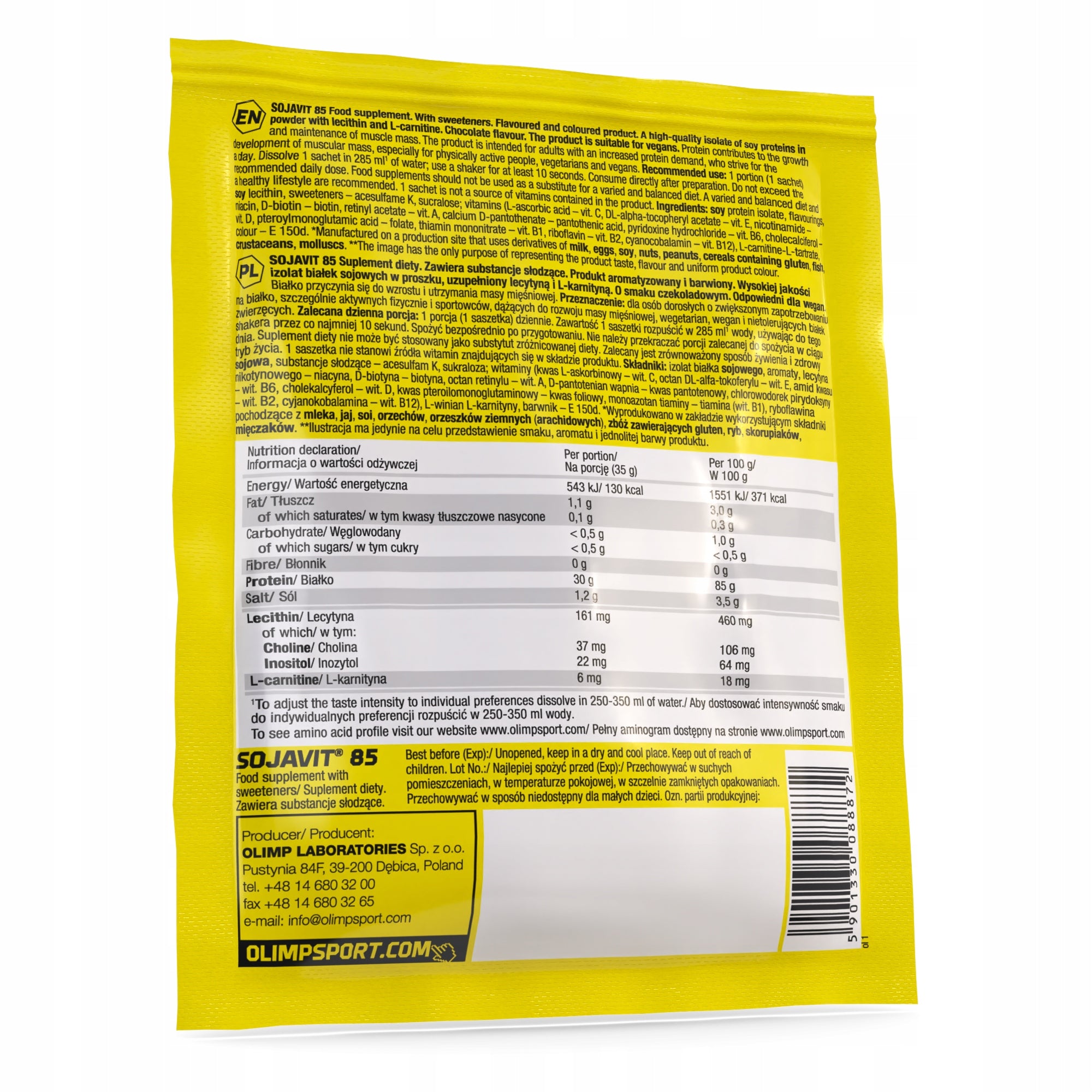 OLIMP SOJAVIT 85 35g WHEY PROTEIN WPC WPI ISOLATE Brand Olimp