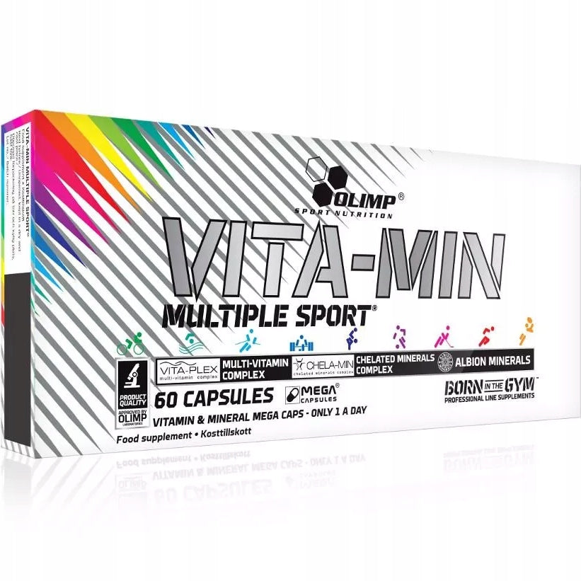 OLIMP VITA-MIN MULTIPLE SPORT 120 kaps VITAMINS MINERALS MAGNESIUM ZINC POTASSIUM EAN (GTIN) 5901330023248