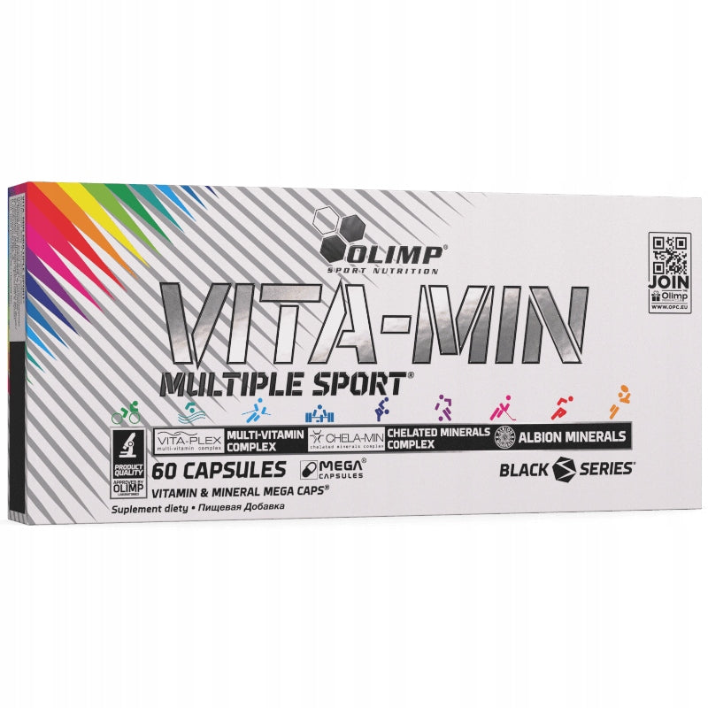 OLIMP VITA-MIN MULTIPLE SPORT 120caps VITAMINS MINERALS MAGNESIUM POTASSIUM B6 B12 Packaging status original