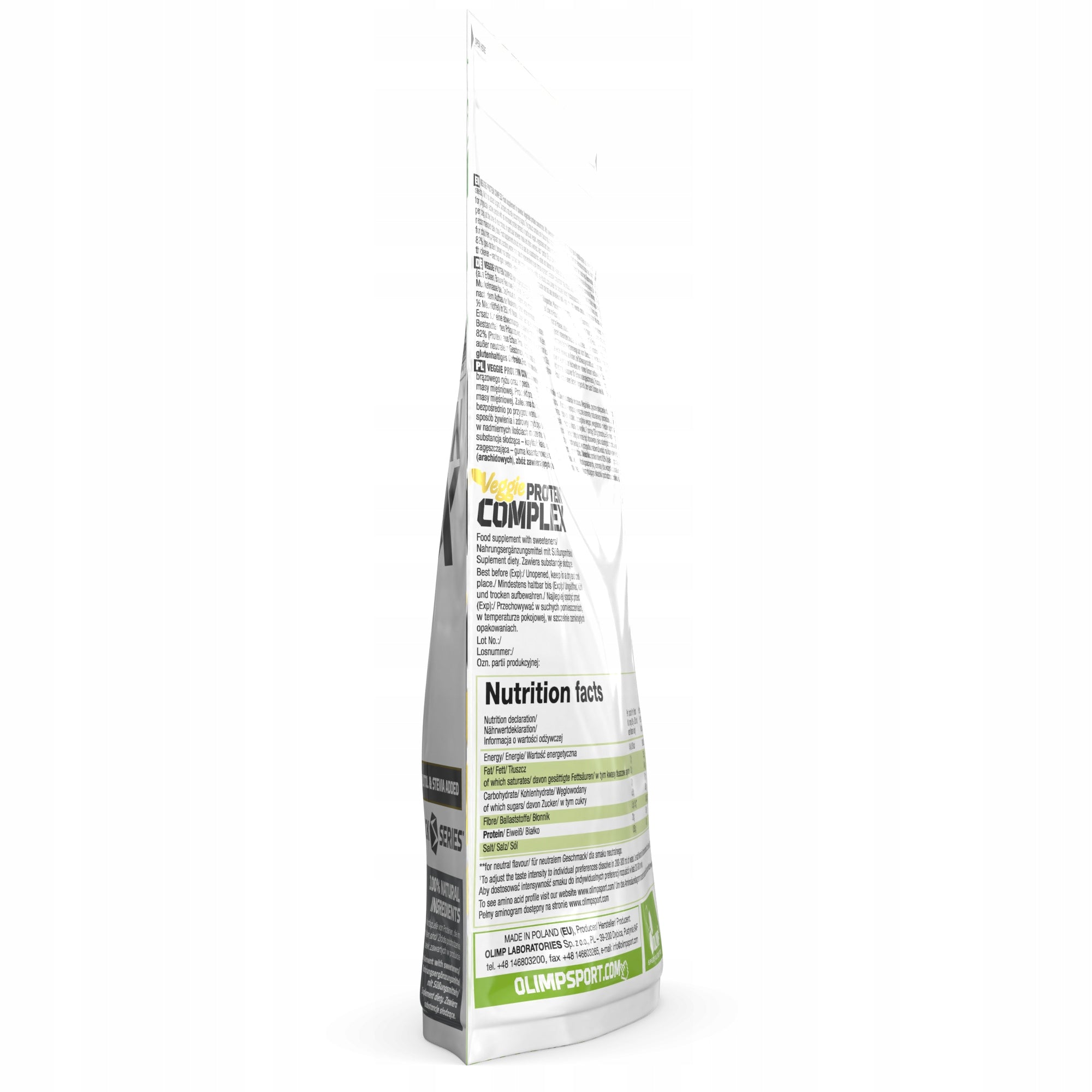 OLIMP Veggie PROTEIN COMPLEX 500g NATURAL VEGAN PROTEIN FROM PEAS Expiration date at least 1 year from the date of purchase