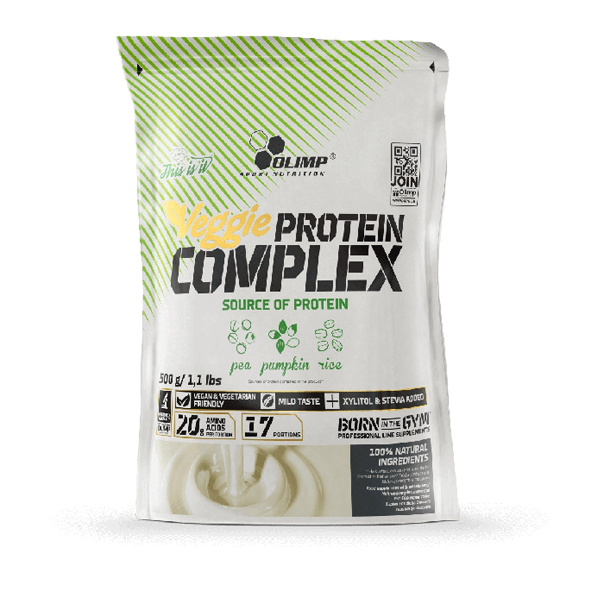 OLIMP Veggie Protein Complex 500g Natural Vegetable Proteins Packaging status original