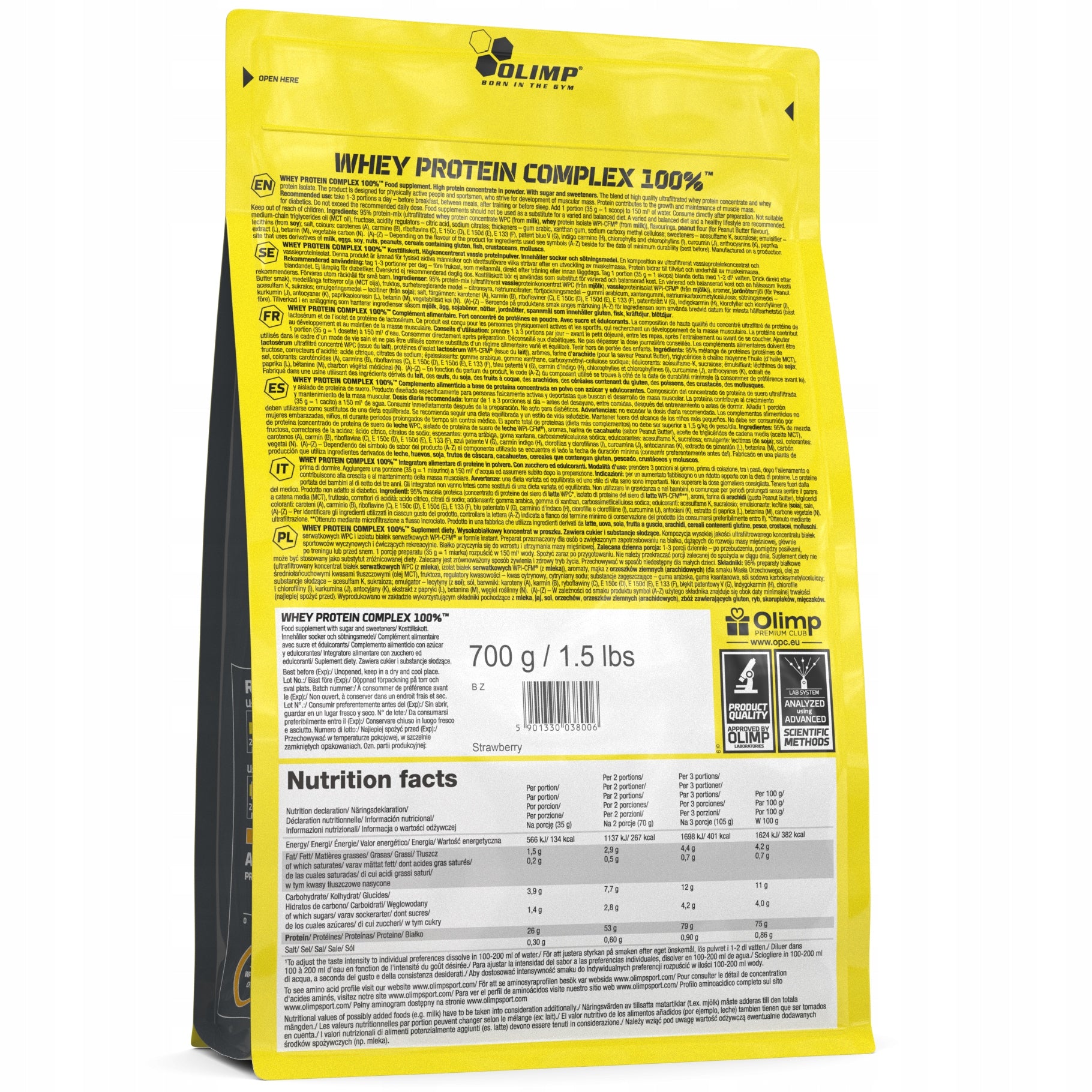 OLIMP WHEY PROTEIN COMPLEX 1400g PROTEIN WPC WPI 2x700g Double Chocolate Expiration date at least six months from the date of purchase