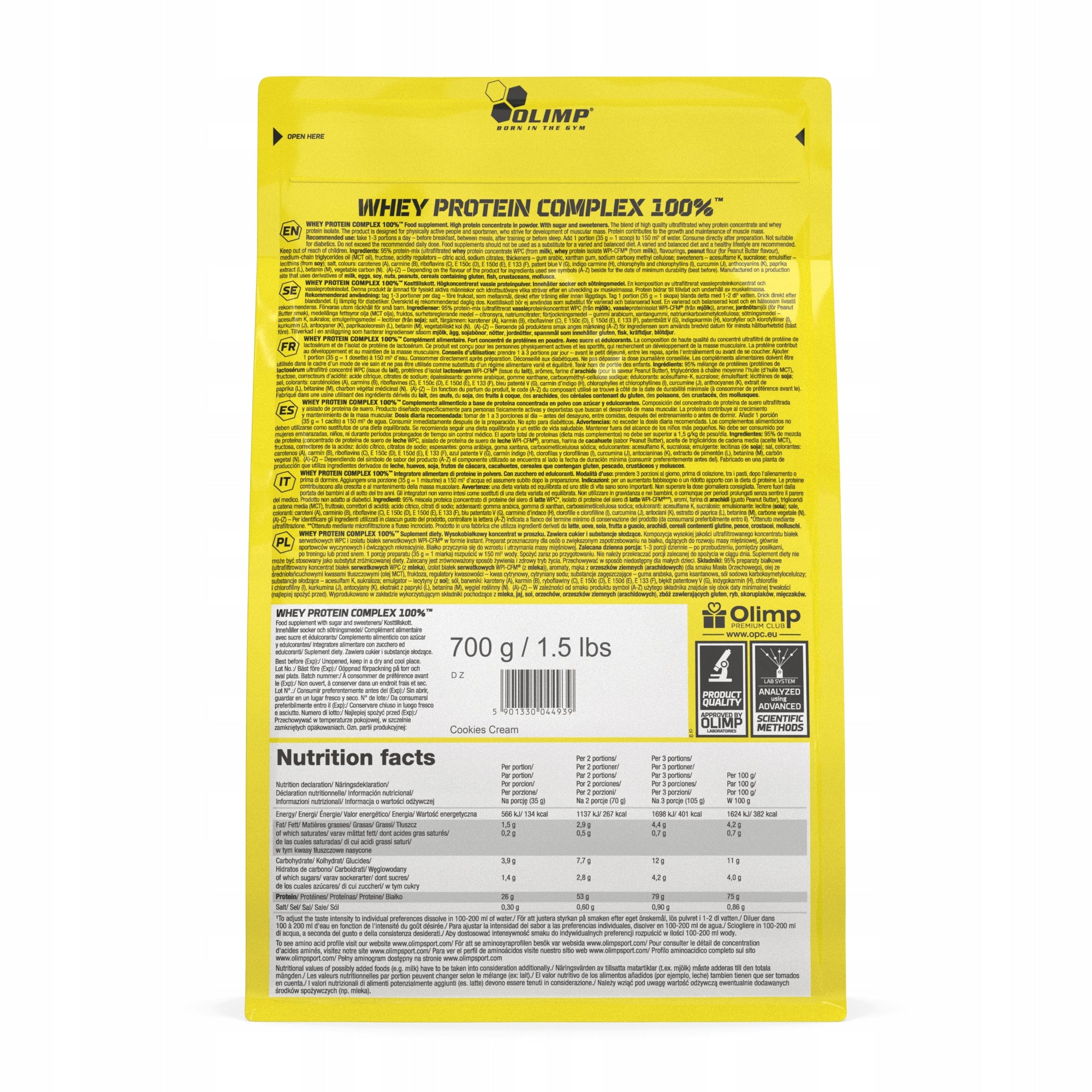 OLIMP WHEY PROTEIN COMPLEX 700g COCONUT PROTEIN CONDITIONER WPC ISOLATE EAN (GTIN) 5901330038167