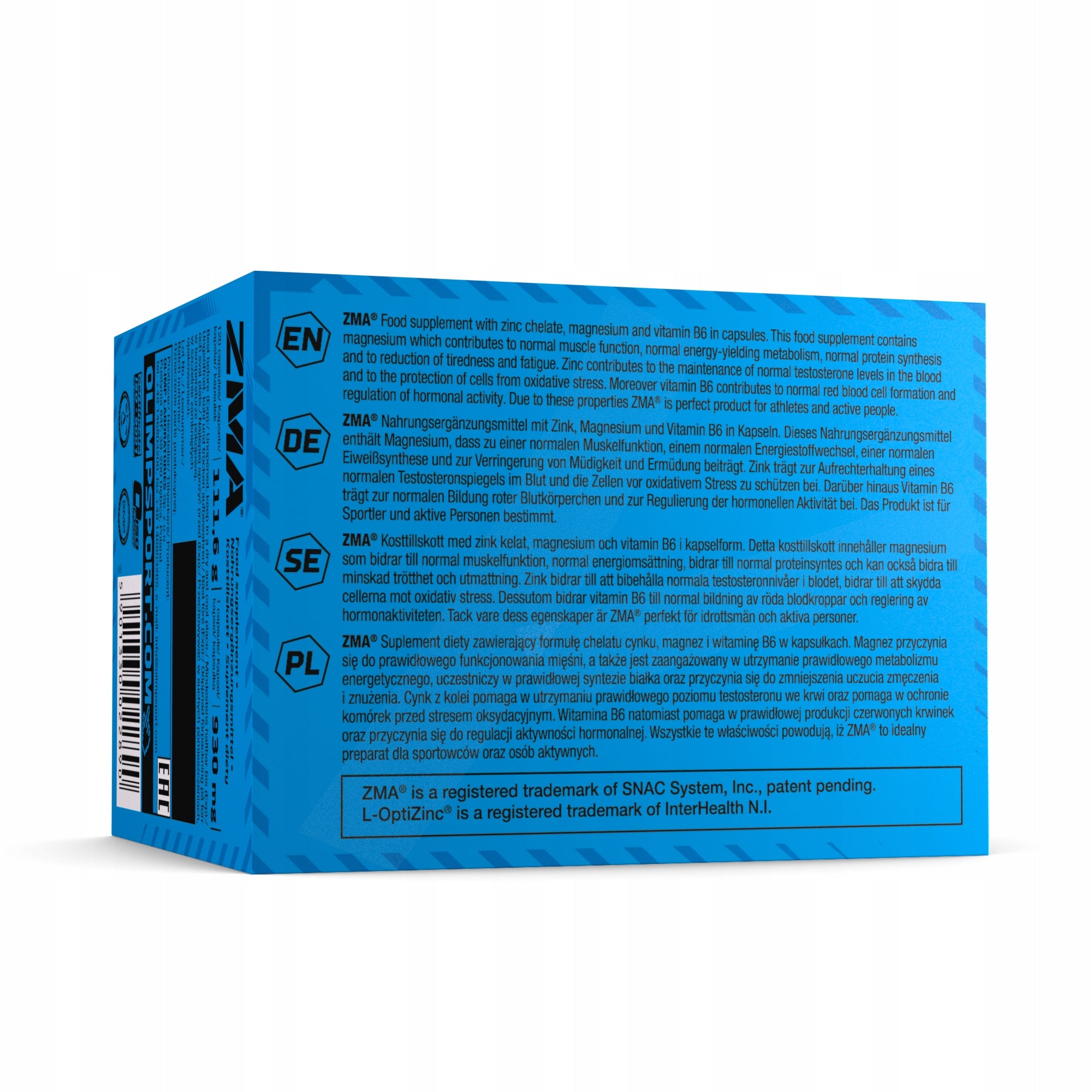 OLIMP ZMA 120caps VITAMINS MINERALS MAGNESIUM ZINC B6 ZMA Manufacturer code 5901330022890