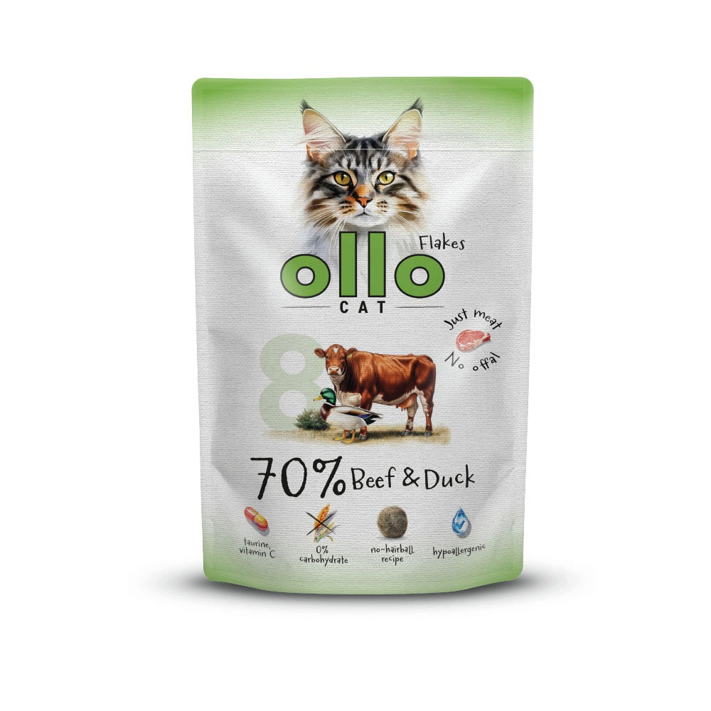OLLO CAT - Beef and Duck 85g No. 8 - WET CAT FOOD