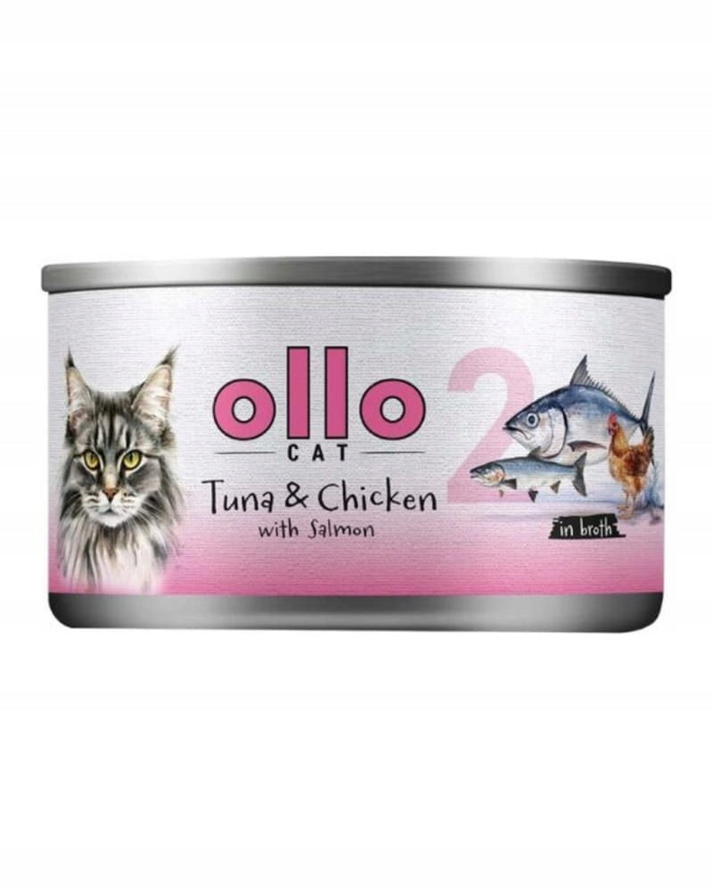 OLLO Cat No. 2 - Tuna and Chicken with Salmon (can) 70g