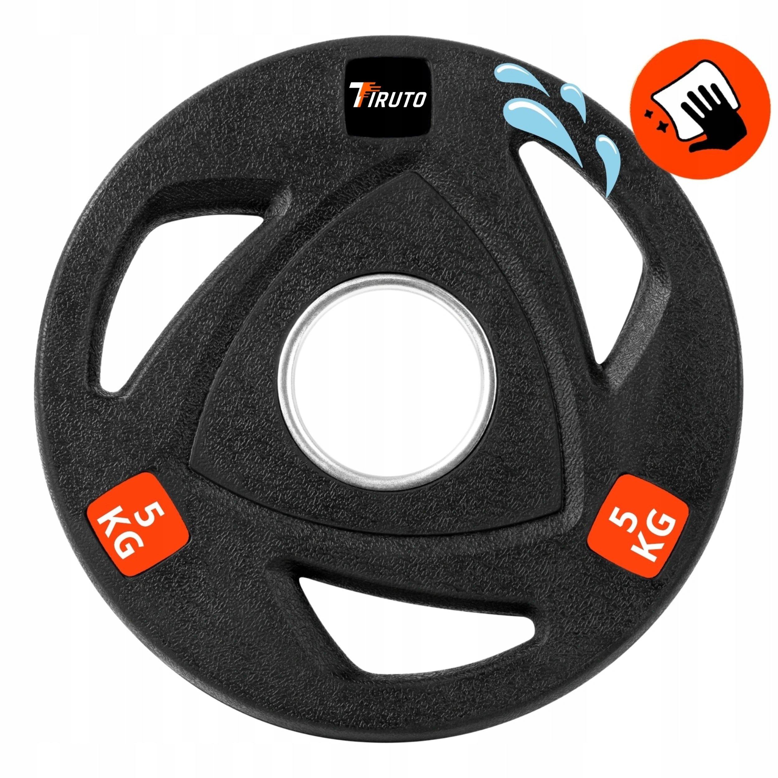OLYMPIC CAST IRON LOAD FOR BARBELL GRIFFIN PLATE RUBBERIZED OLIMP 5KG Model OG0500 TALERZ OLIMPIJSKI OBCIĄŻENIE DO SIŁOWNI