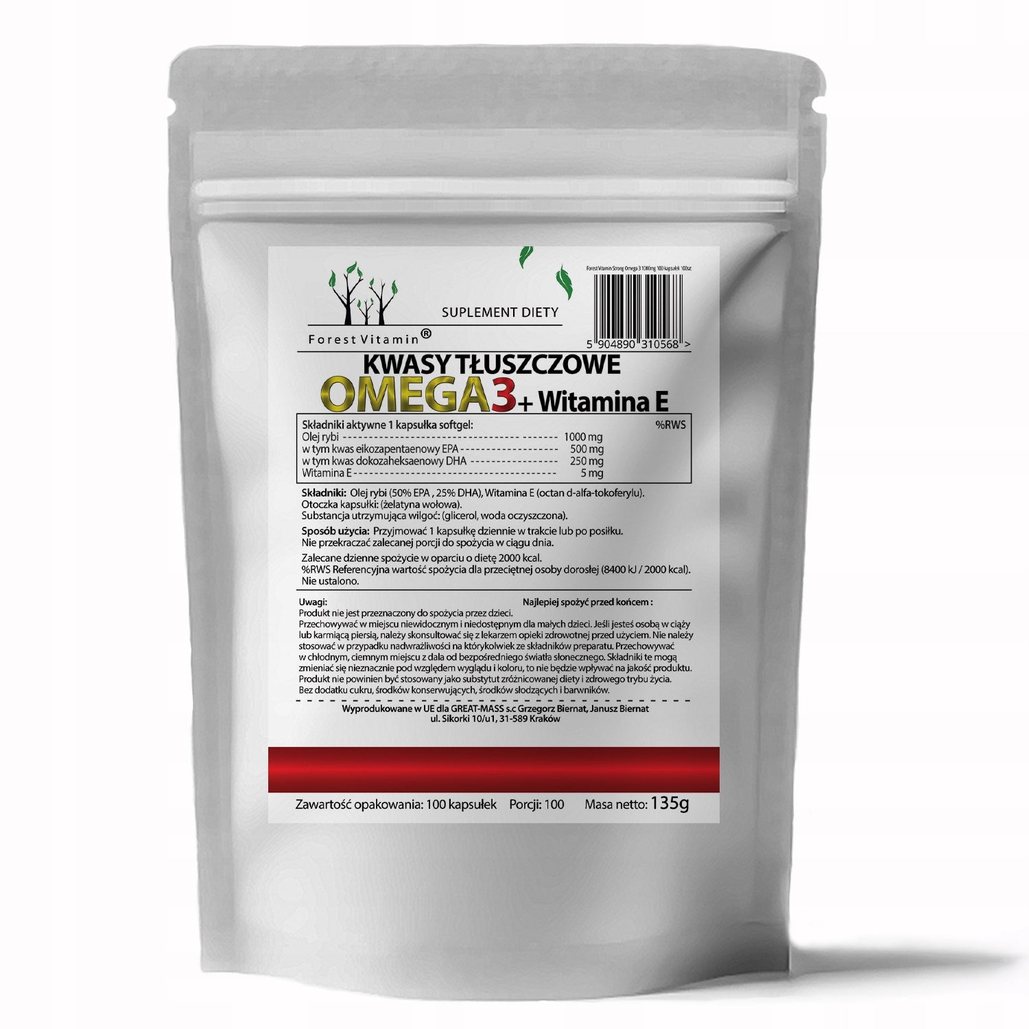 OMEGA 3 1000mg 500 EPA + 250mg DHA STRONG ACIDS ANCHOVIES HEART TRAN Name Strong Omega-3