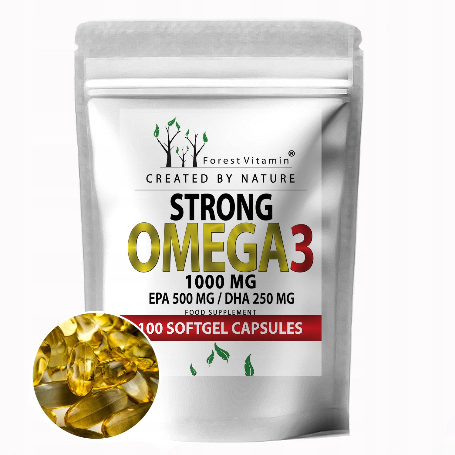 OMEGA 3 1000mg 500 EPA + 250mg DHA STRONG ACIDS ANCHOVIES HEART TRAN