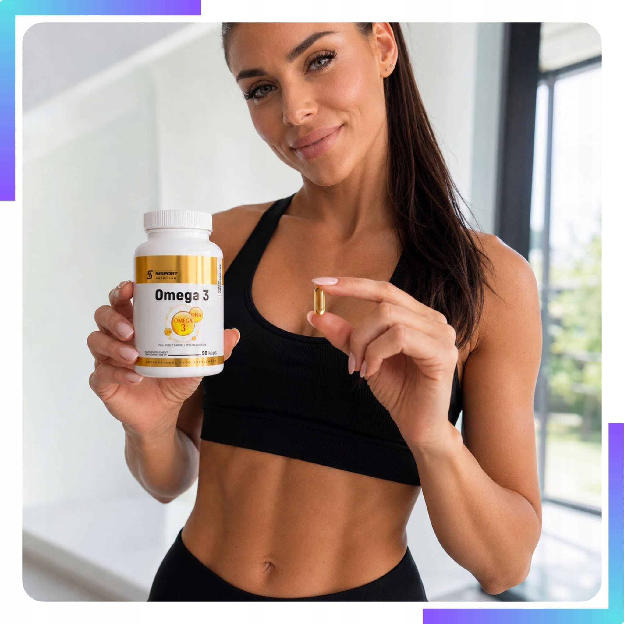 OMEGA 3 1000mg 90 kap EPA DHA Fish Oil Tran Brain Immunity Heart | INSPORT Basic ingredient omega-3 fatty acids