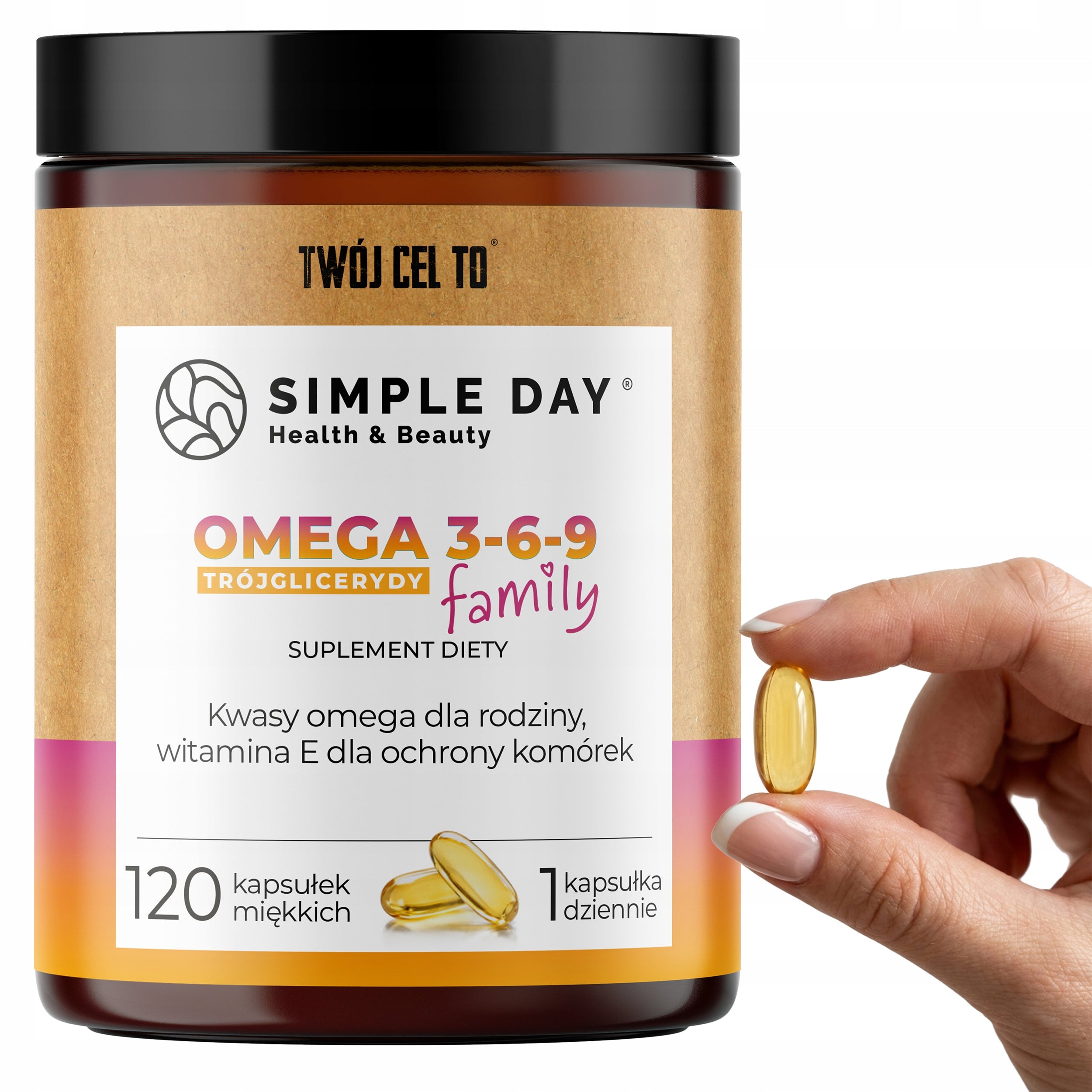 OMEGA 3-6-9 FAMILY Fish oil + linseed + sunflower Vitamin E 120 KAPS
