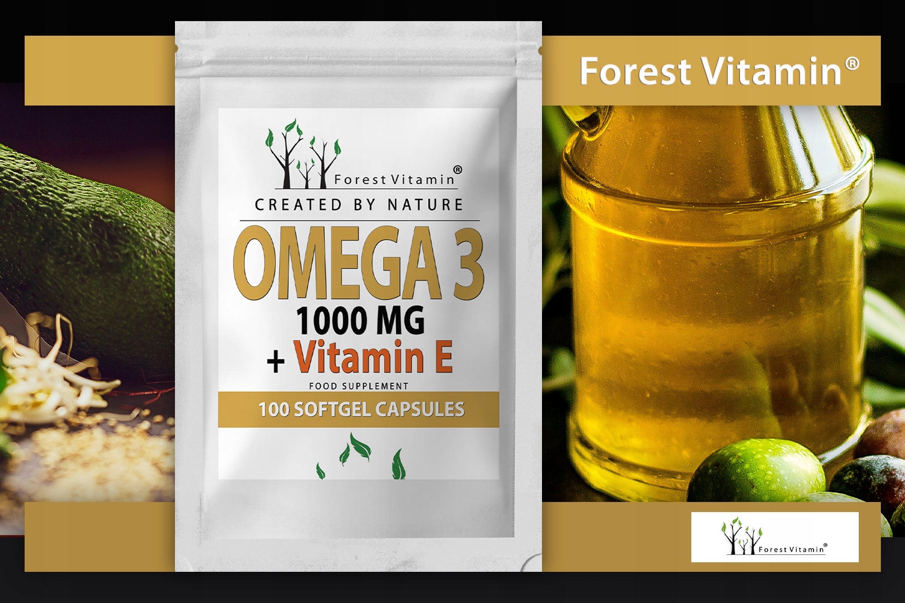 OMEGA 3 FATTY ACIDS DHA EPA 100 KAPS STRONG FROM WILD ANCHOVIES Basic ingredient omega-3 fatty acids