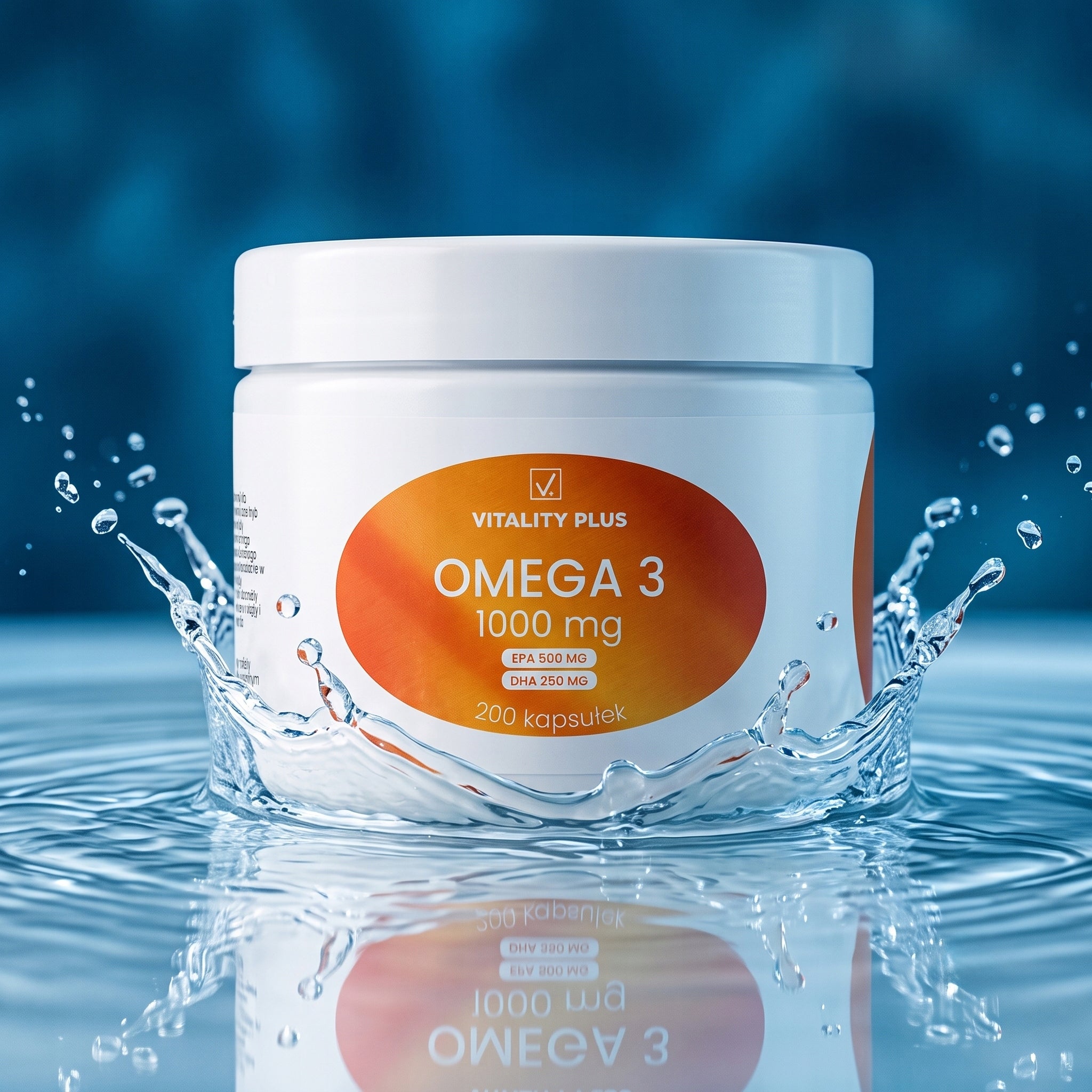 OMEGA 3 TRIGLYCERIDES 1000 mg - EPA 500 mg DHA 250 mg - Fatty acids Brand VITALITY PLUS