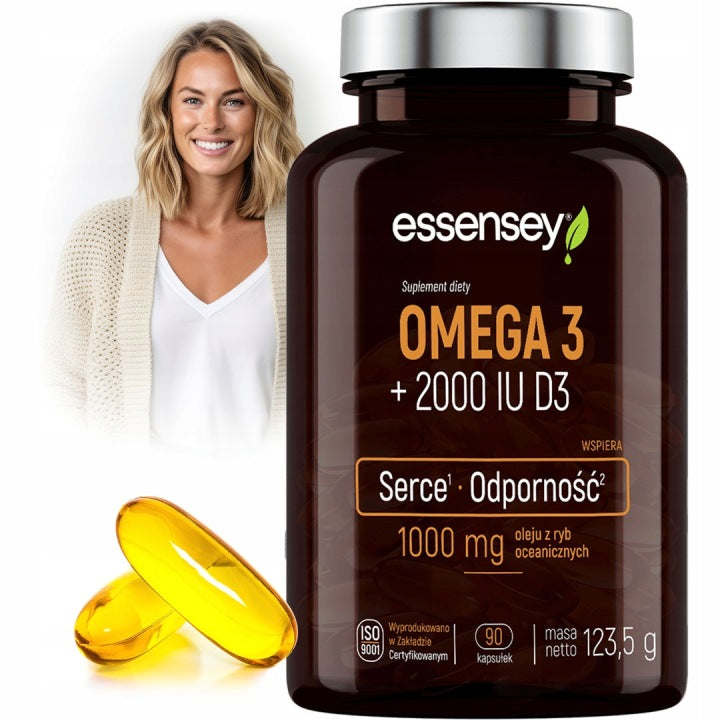 OMEGA 3 + VITAMIN D3 FORTE MAX PORTION IMMUNITY HEART TEETH FOR 90 DAYS TRAN
