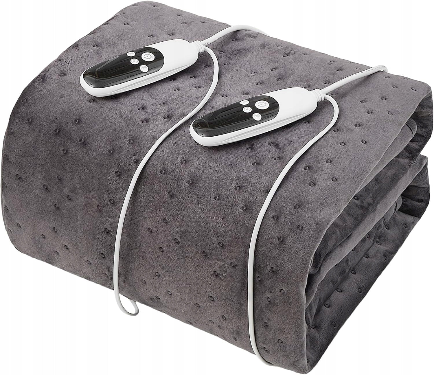 OMERAI Electric blanket heated heating mat 150 x 160 cm - grey soft