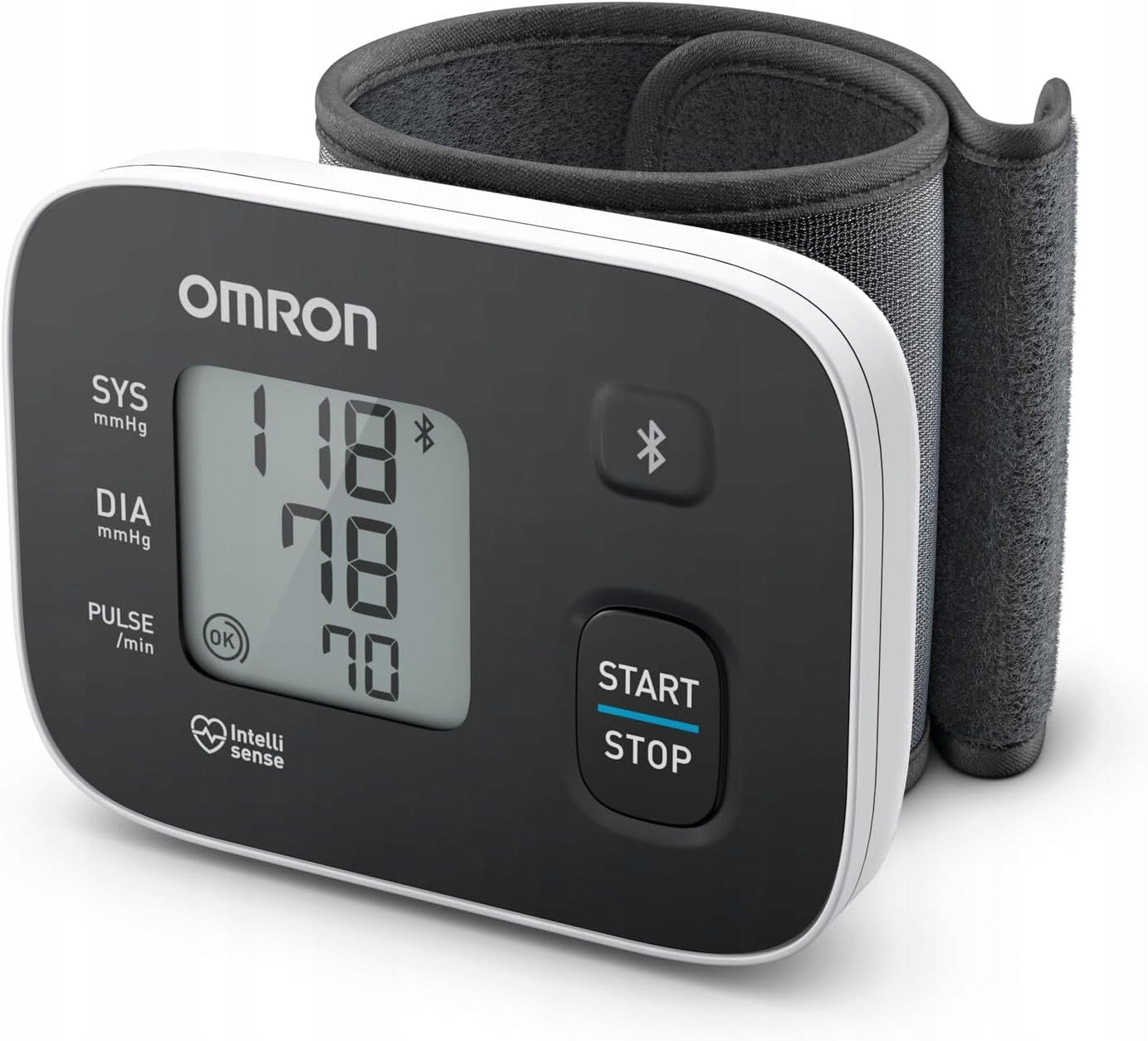 OMRON RS3 Intelli IT wrist blood pressure monitor with case application