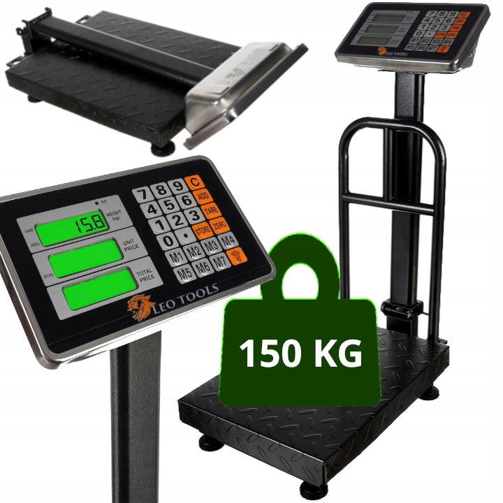 ONDRAGON Digitální skladová váha s LCD displejem - nosnost 150 kg