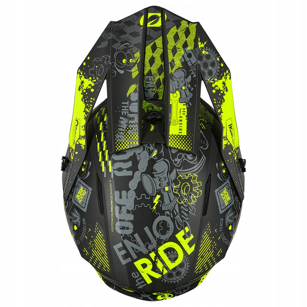 ONEAL CHILDREN'S HELMET 1SRS VIBRANT BLACK YELLOW NEON SIZE L 0634-434 Manufacturer's catalog number 0634-434