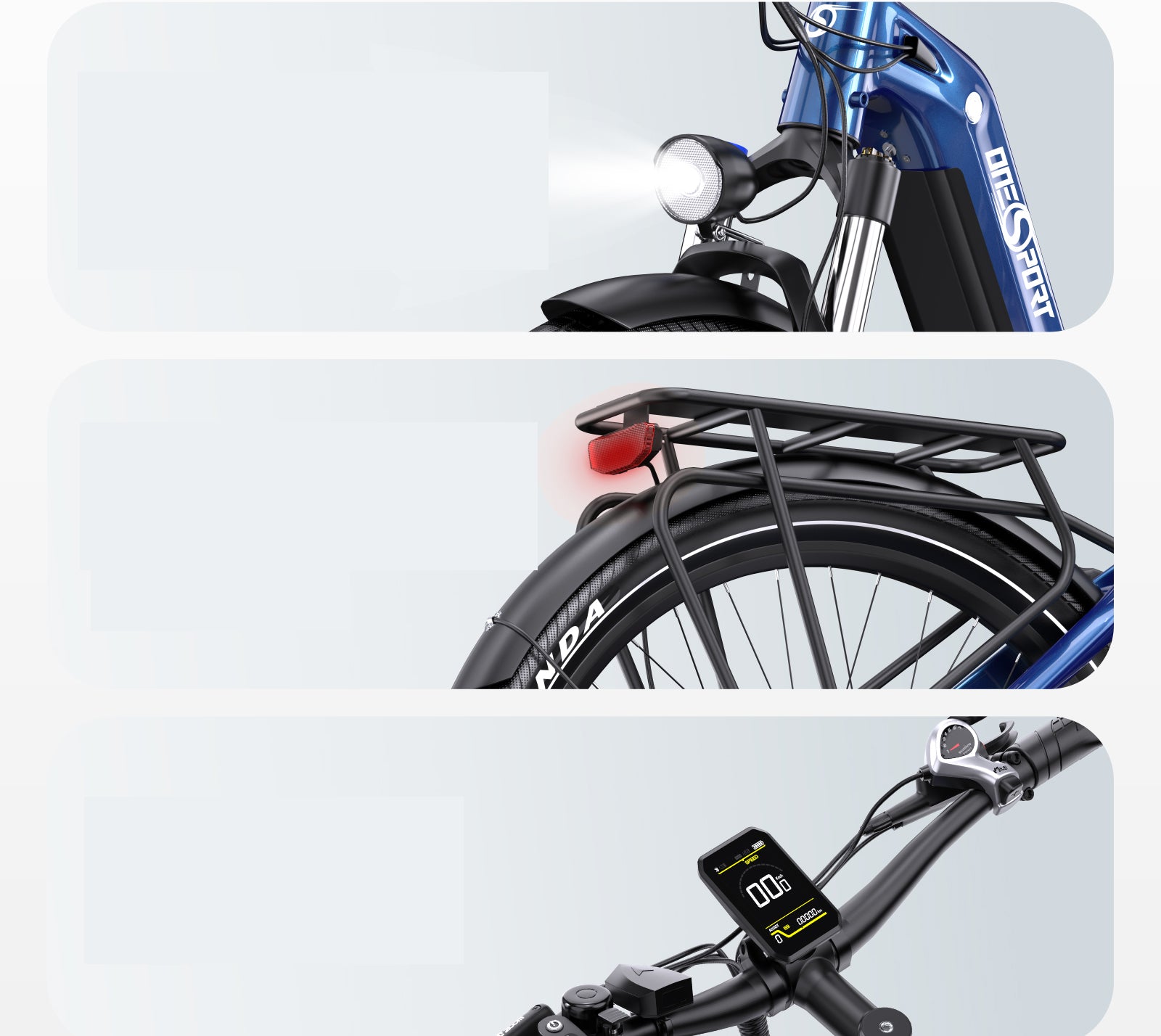 ONESPORT OT05 E-Bike 250W 36V 18.2AH 25km/h 27.5*2.25 City Maximum rated power electric bike (under 250W)