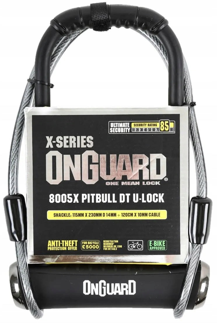 ONGUARD 8005X U-LOCK 115x230x14mm + CABLE 10/120