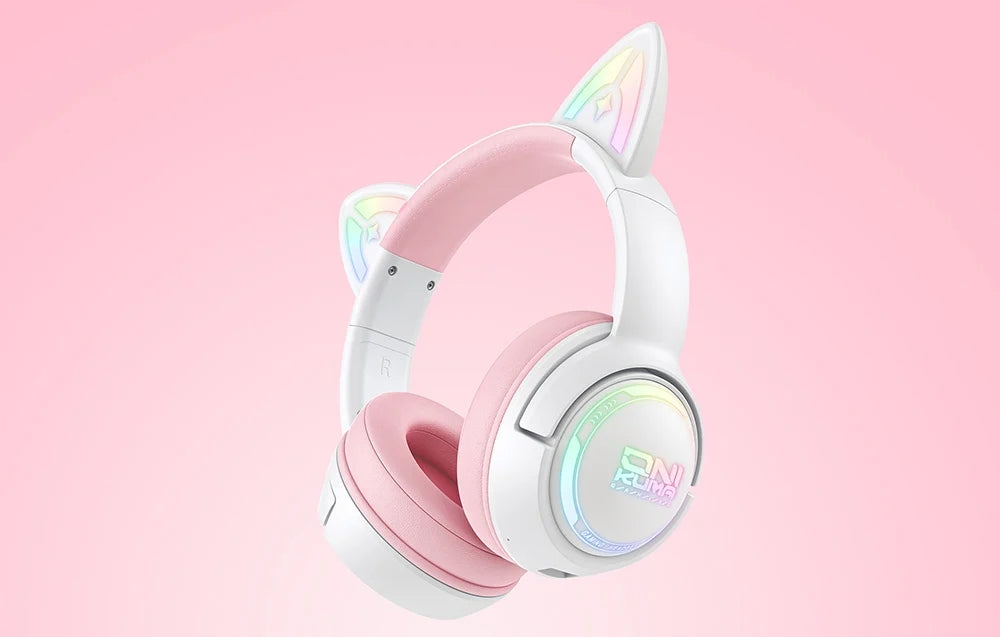 ONIKUMA GT838 Gaming Headphones Pink Wireless BT RGB Cat Ears Manufacturer code 6972470564105
