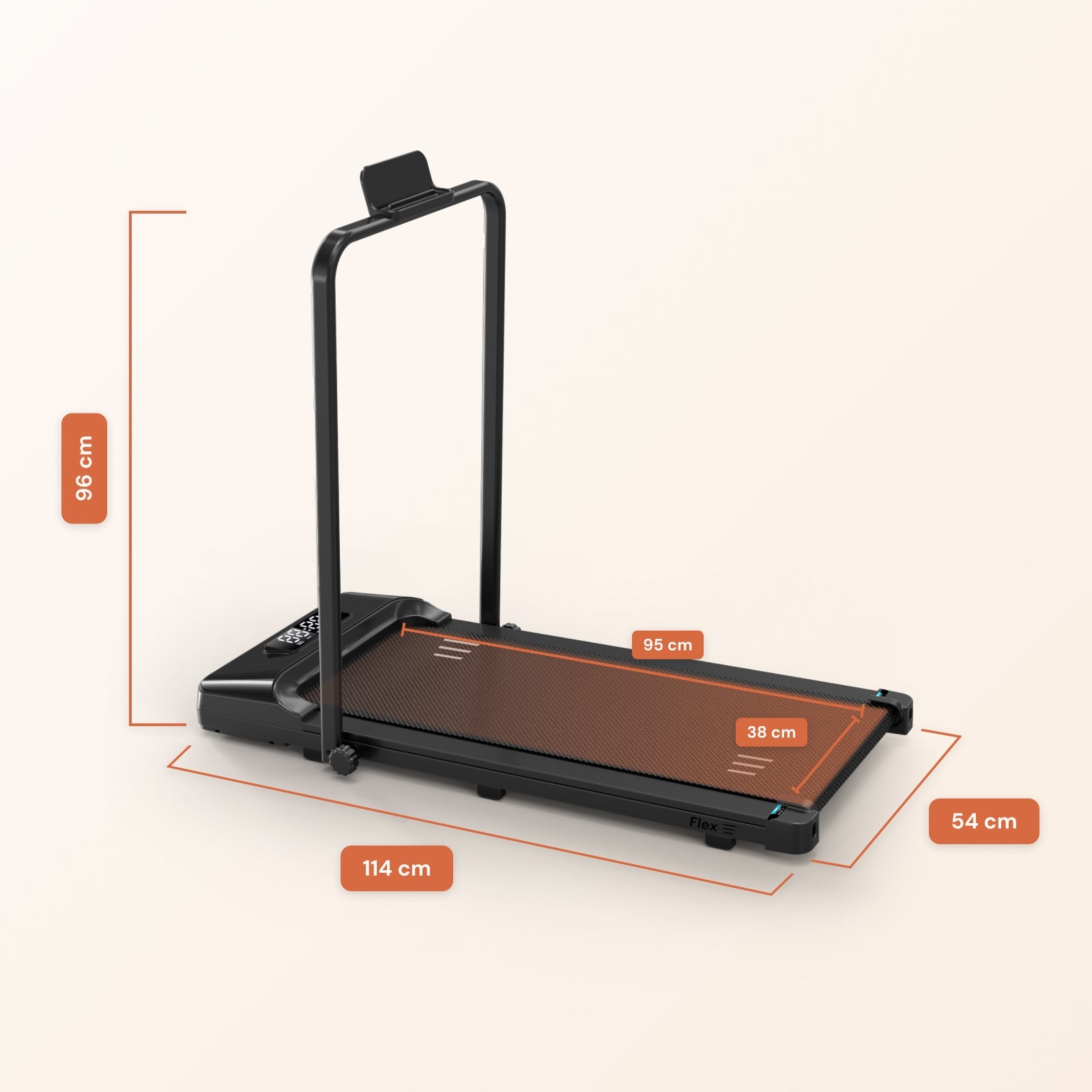 ONMAX Flex home treadmill, foldable, PL application, 0-10km/h, walking pad Kind electric
