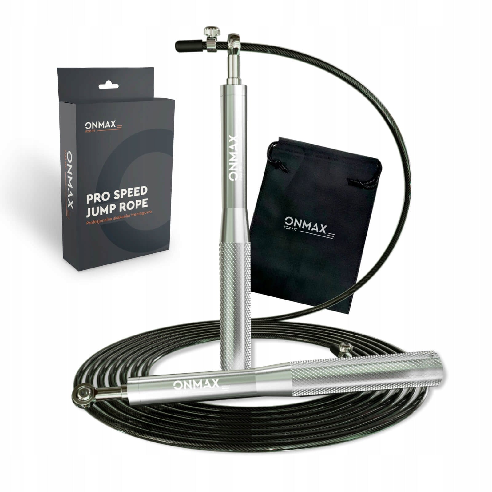 ONMAX Professional training jump rope PRO3 silver