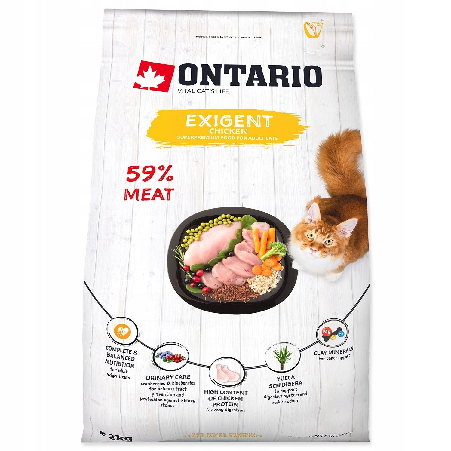 ONTARIO Cat Exigent 2kg food for particularly picky cats