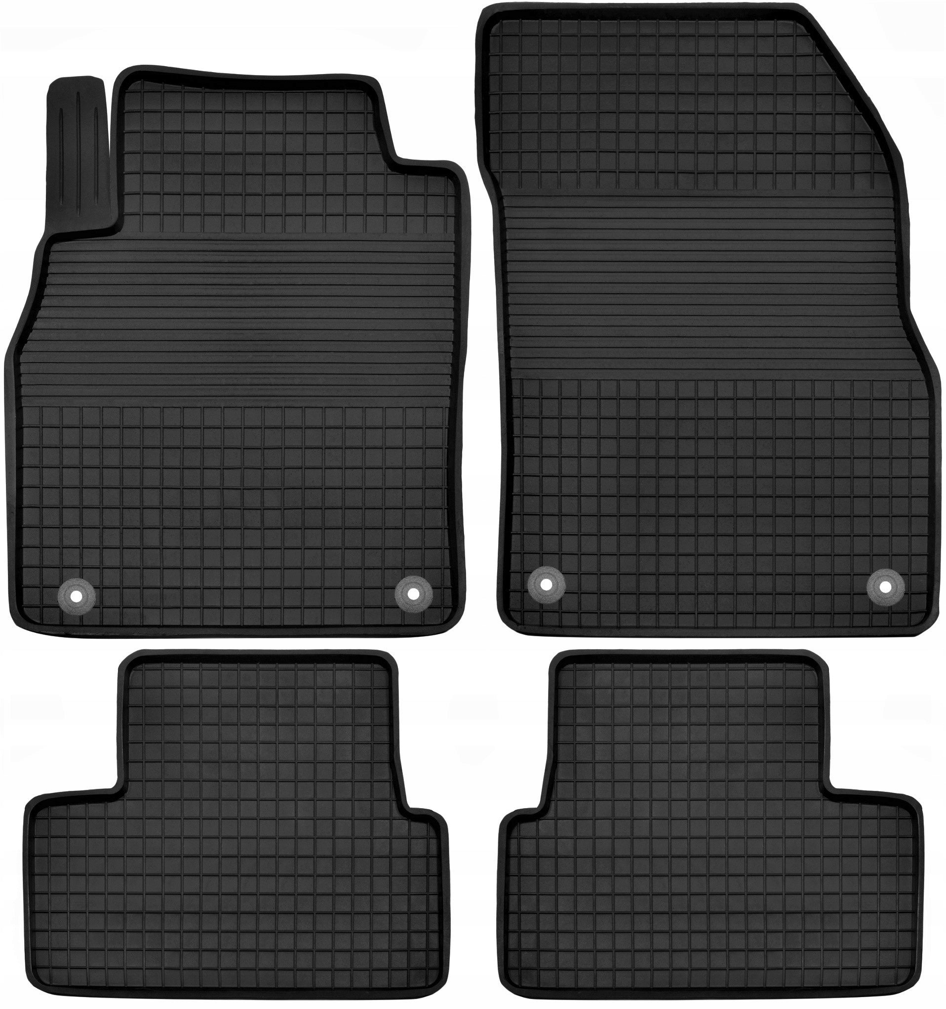 OPEL ASTRA J IV (2009-2016) RUBBER TRAY RUGS +STOPPERS SET