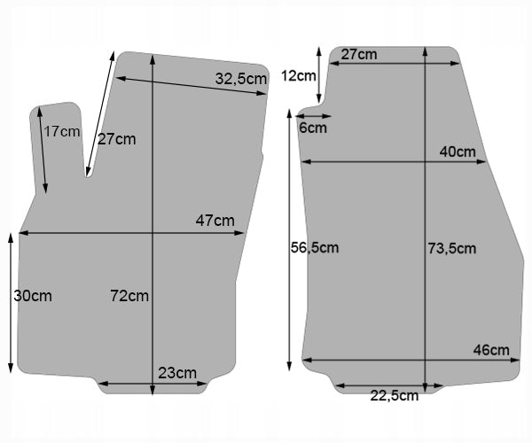 OPEL ZAFIRA A Rubber mats with rim FRONT Manufacturer Motohobby