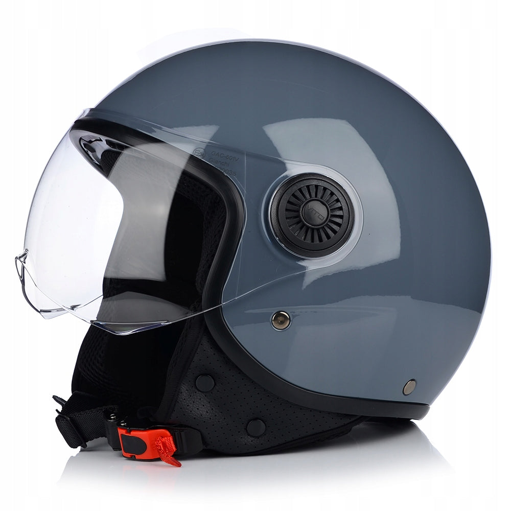 OPEN FACE MOTORCYCLE HELMET | VITO LORETO | NARDO GREY SCOOTER CHOPPER ECE 22.0 Manufacturer's catalog number 1273XL