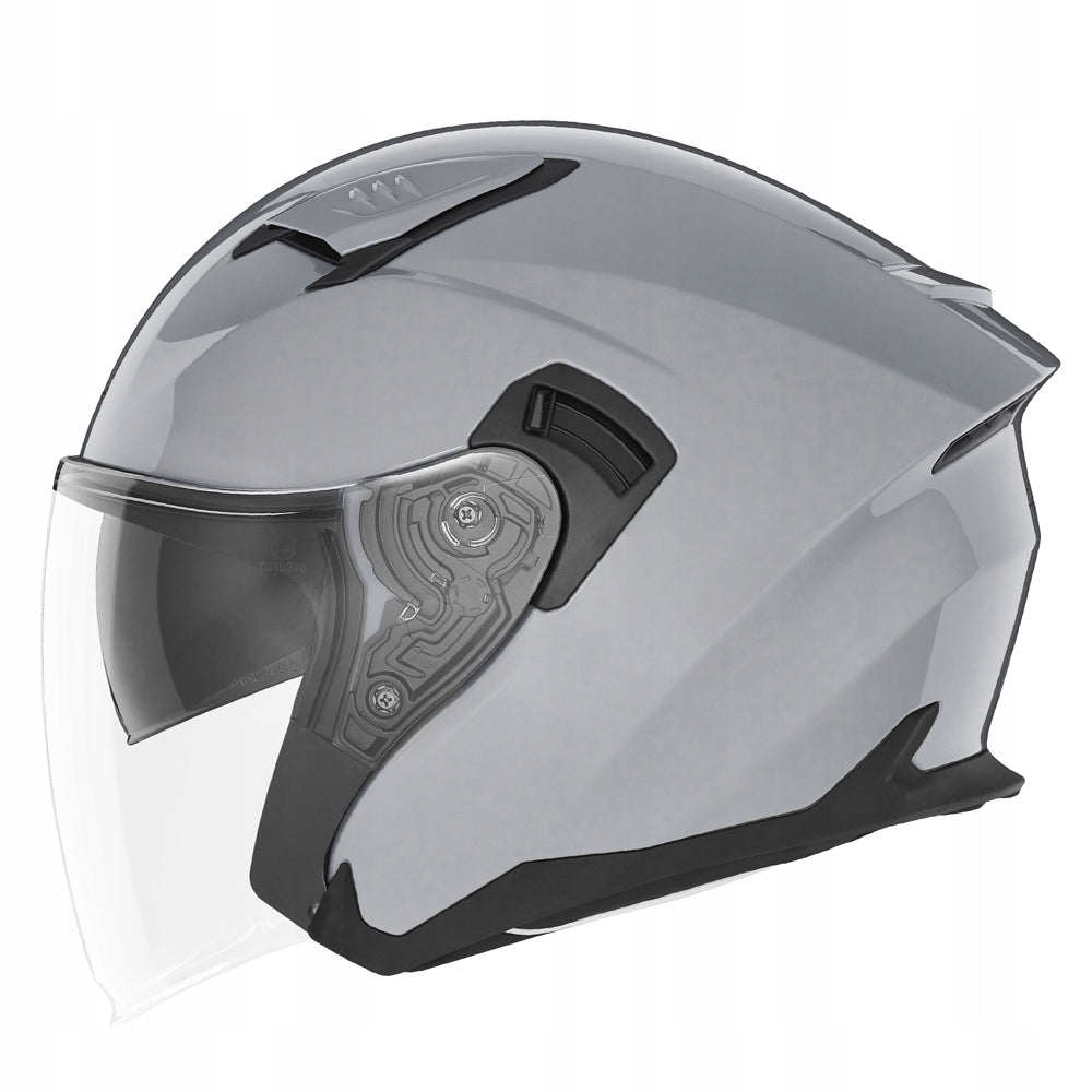 OPEN HELMET JET NOX N130 SOLID GREY GLOSS r. M ECE22.06 BLENDA