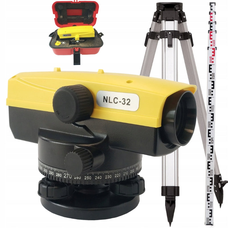 OPTICAL LEVELER NLC-32 SurvGeo 32x + TRIPOD + PATCH 5m LEVELING KIT