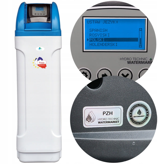 OPTIMA 32 up-flow water softener, levytite, PL menu, dry zbio, salt alarm Packaging status original