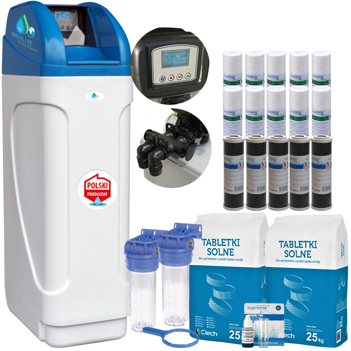 OPTIMA 32 up-flow water softener, levytite, PL menu, dry zbio, salt alarm