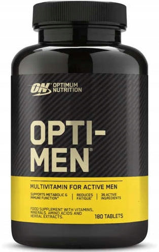 OPTIMUM NUTRITION OPTI-MEN VITAMINS MINERALS FOR MEN TESTOSTERONE 180t.