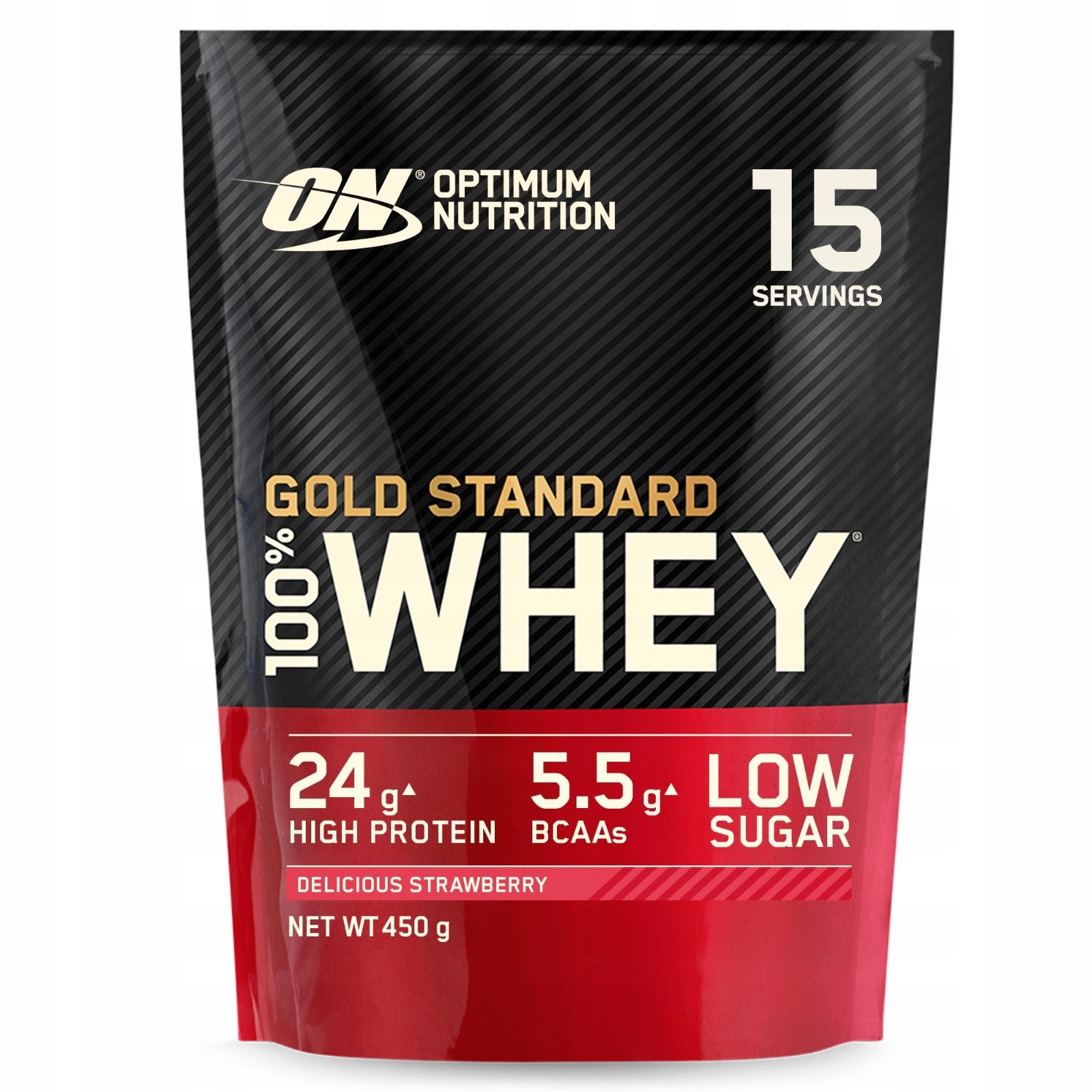 OPTIMUM NUTRITION WHEY GOLD STANDARD 100% 450g STRAWBERRY PROTEIN