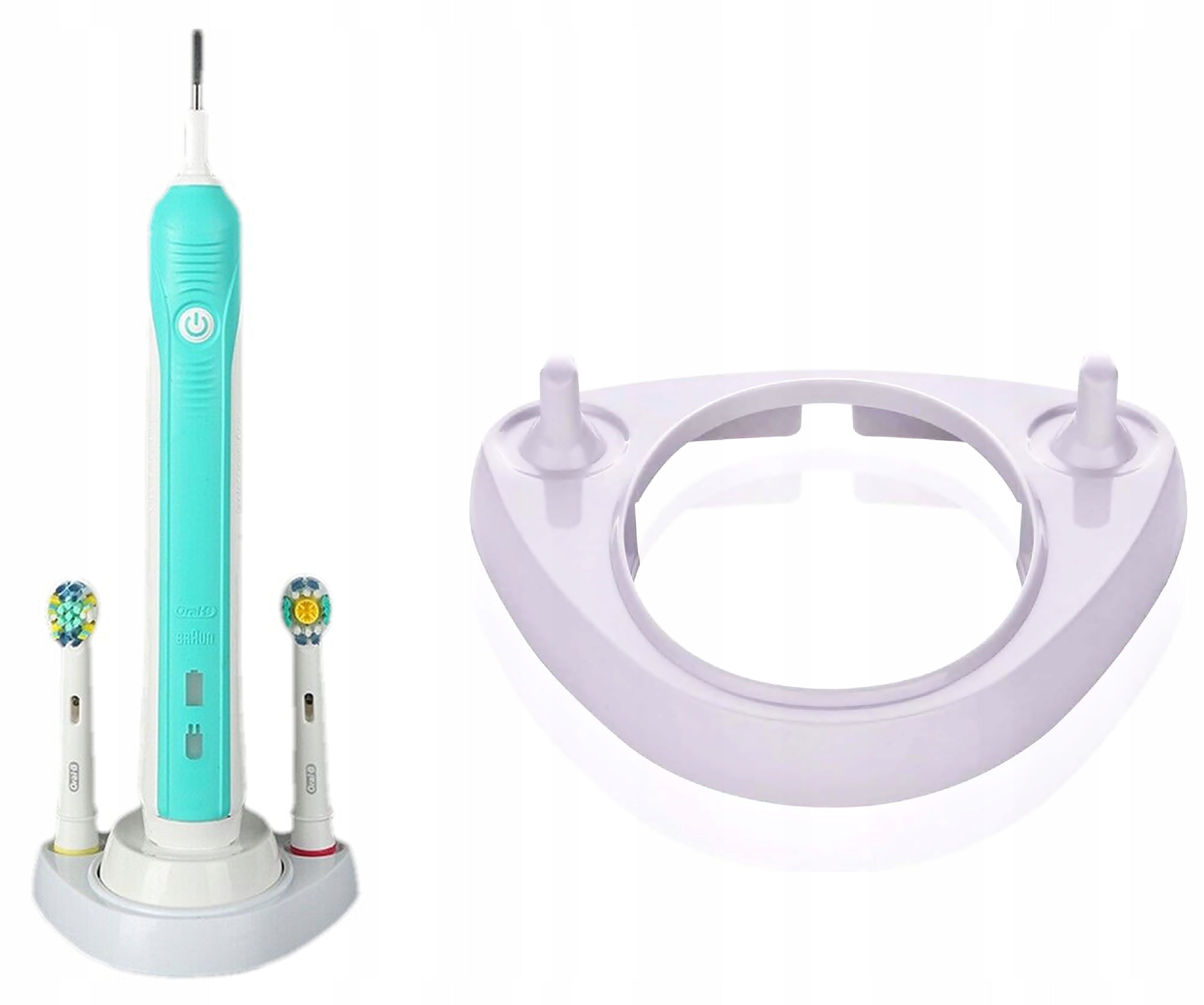 ORAL-B TOOTHBRUSH STAND and 2 tips