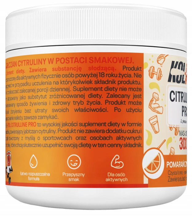 ORANGE CITRULLINE 300g Citrulline Malate Citrulline Pro+ Kol-Pol EAN (GTIN) 5904041072529
