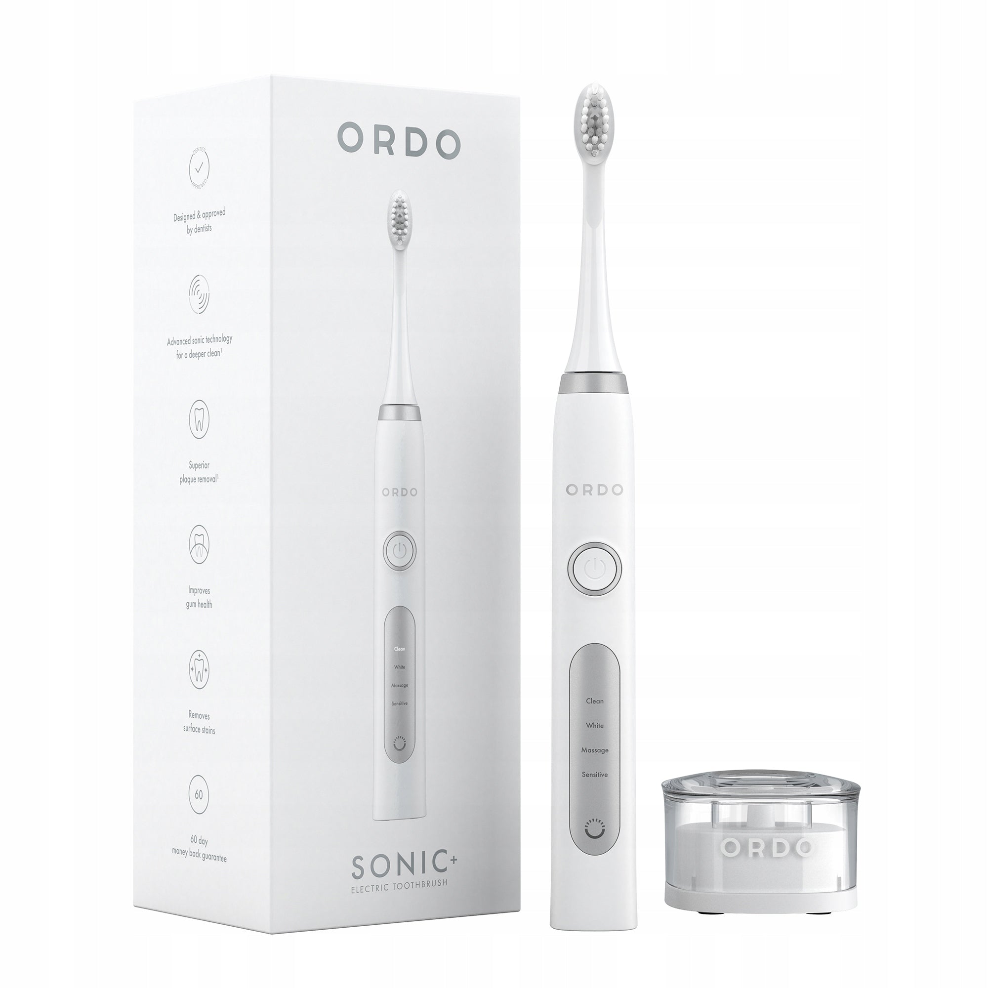 ORDO Sonic+ Electric Toothbrush White/Silver