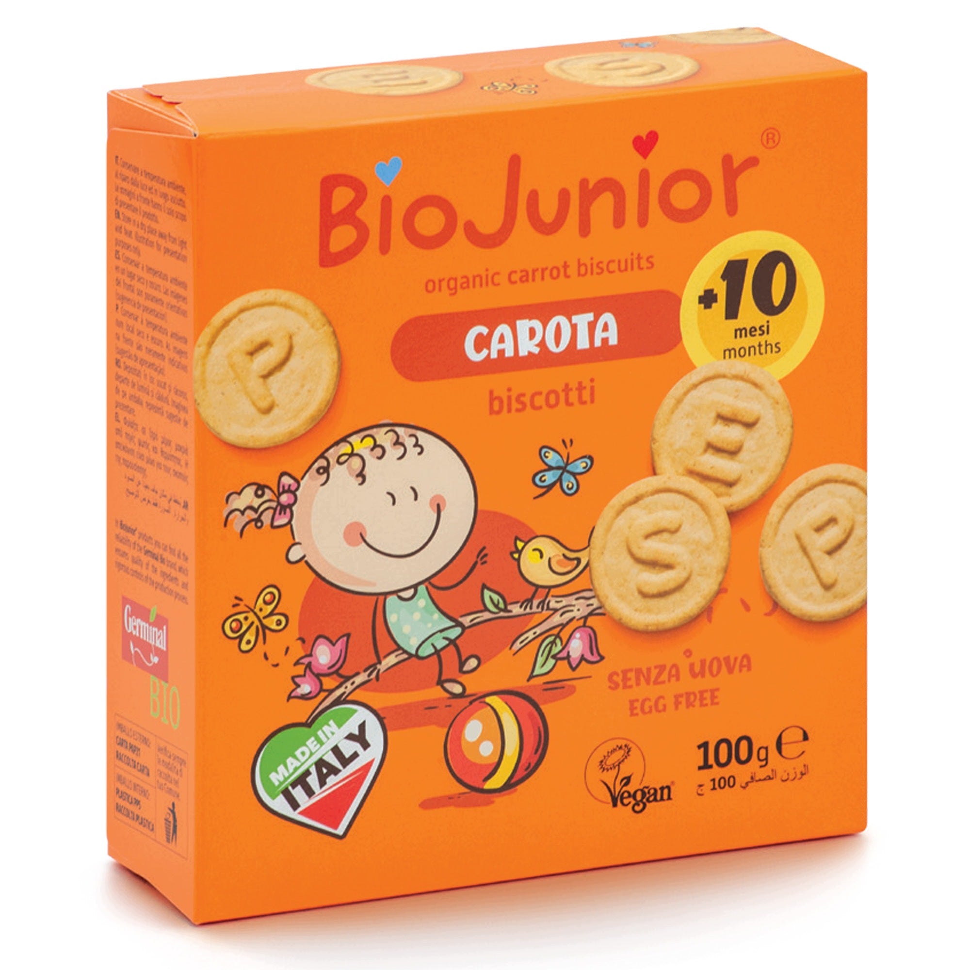 ORGANIC BISCUITS FOR CHILDREN CARROT BIOJUNIOR 100G ECO BIO