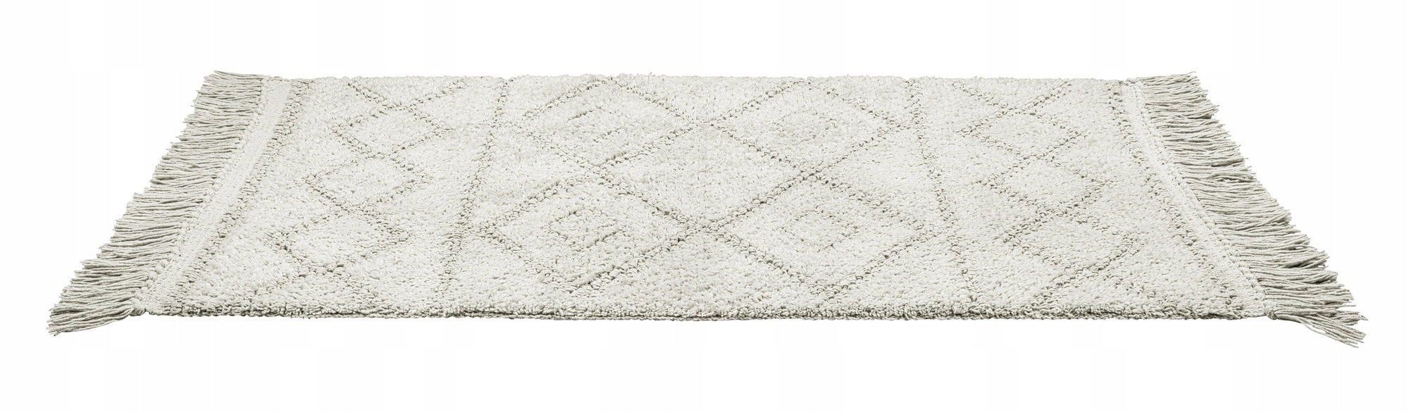 ORGANIC COTTON BATHROOM RUG 60 X 90 CM NON-SLIP GREY Number of elements pojedynczy dywanik