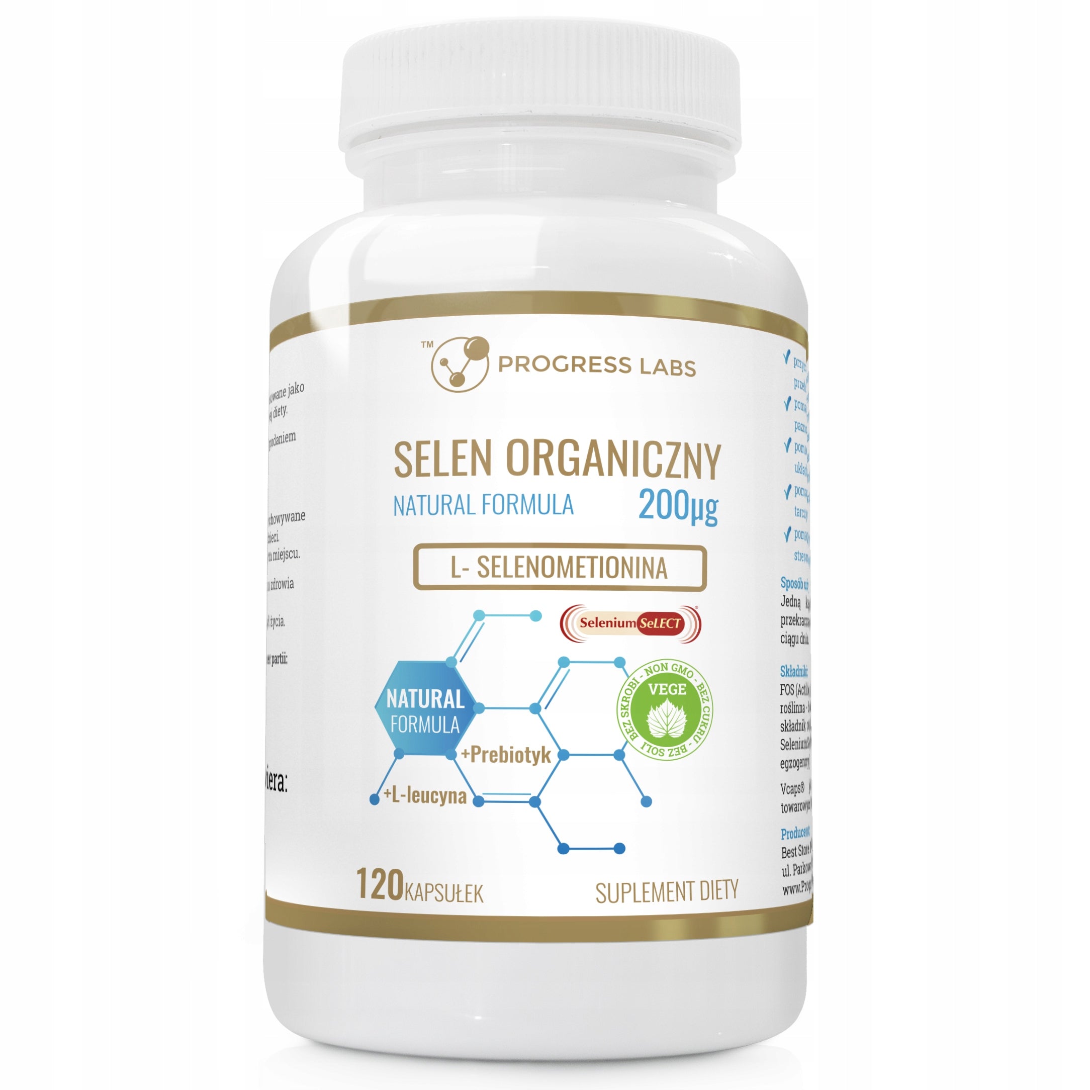 ORGANIC SELENIUM 200mcg L- Selenomethionine 120caps