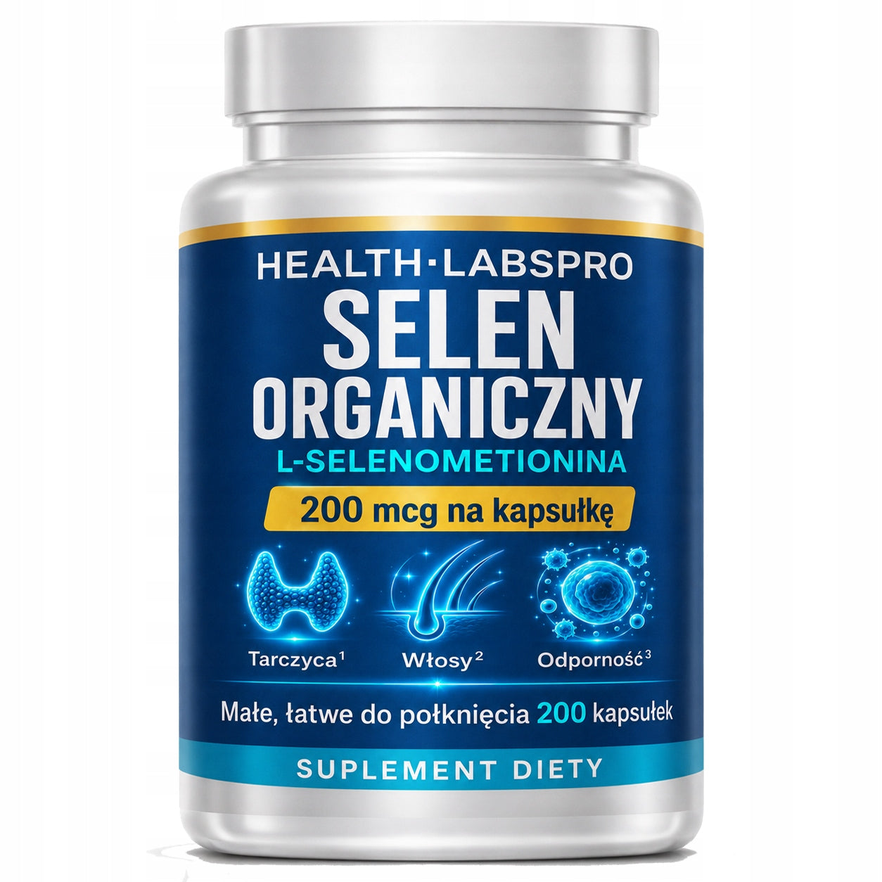 ORGANIC SELENIUM, THYROID SKIN HAIR, L-selenomethionine - Health Labs Pro