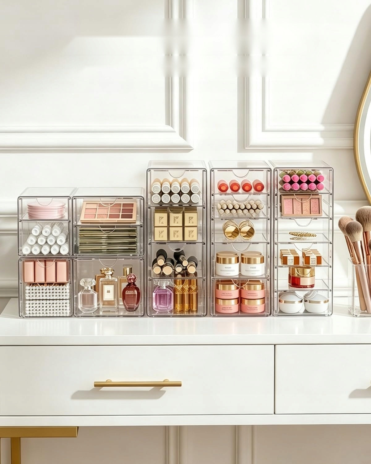ORGANIZER ACRYLIC DRAWER CONTAINER SET TRANSPARENT FOR DESK Additional color other