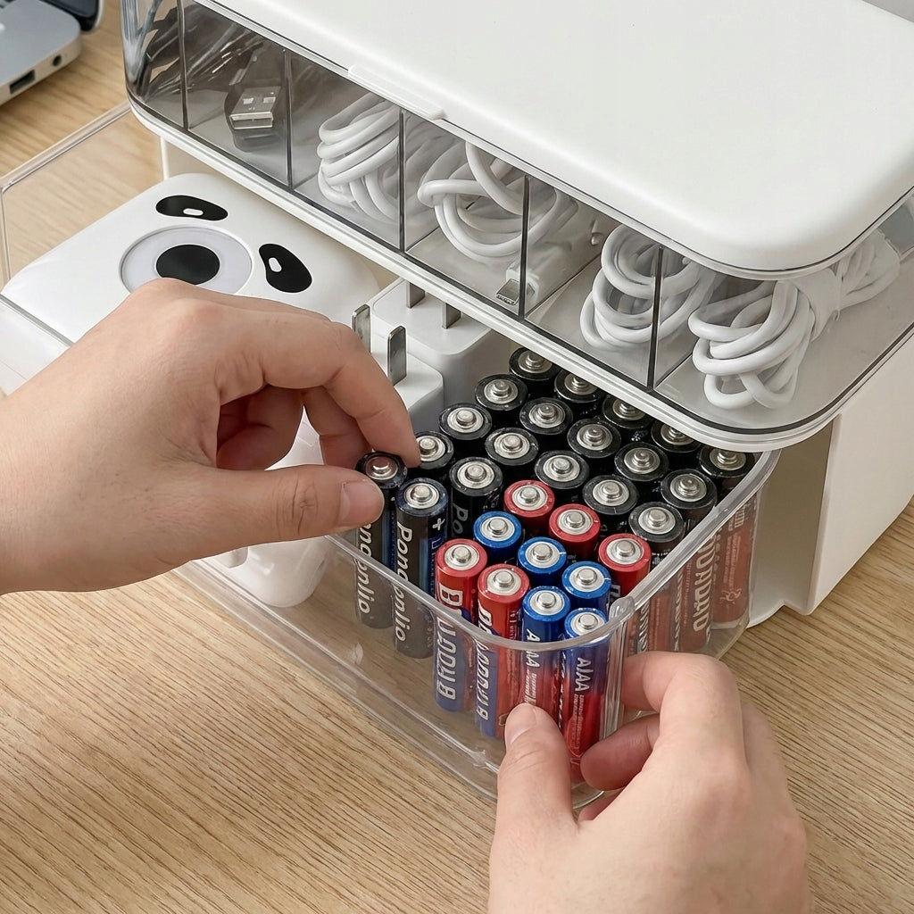 ORGANIZER BOX CHARGER CONTAINER BATTERIES HEADPHONES WIRES CABLES Customs tariff code 39259020