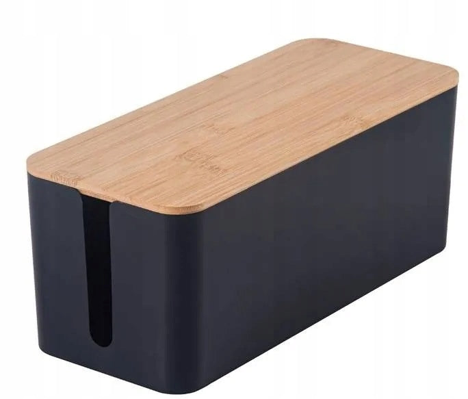 ORGANIZER CONTAINER BOX GRILLE FOR CABLES CHARGER STRIP WIRES M Model Pudełko organizer kabli Box drewno Średni M